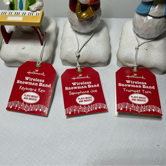 SEE VIDEO! Hallmark Wireless Snowman Band Complete Set Christmas Music & Motion - Picture 7 of 9